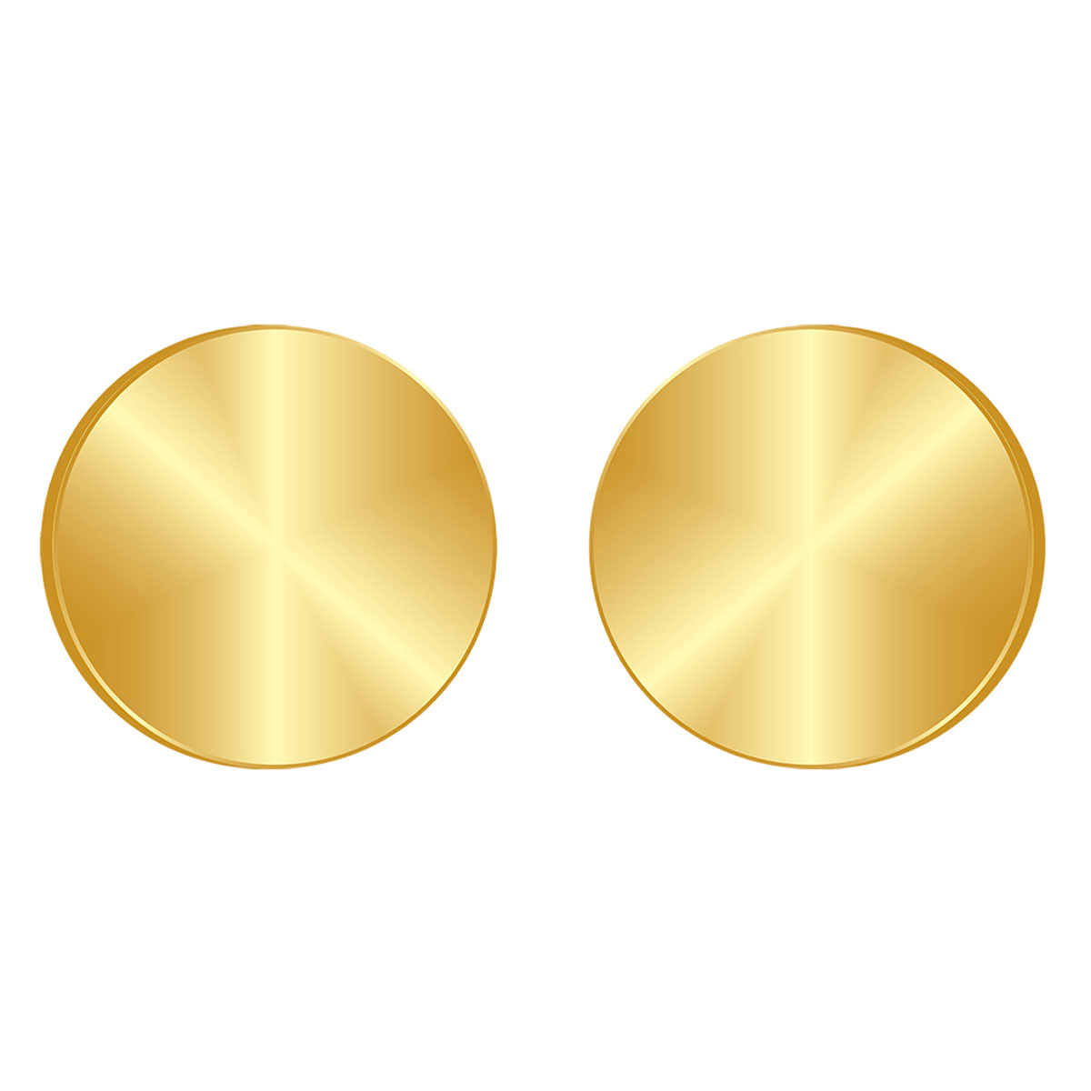 Boucles acier \'Chorégraphie\' doré - 5 mm (pastille) - [R4851]