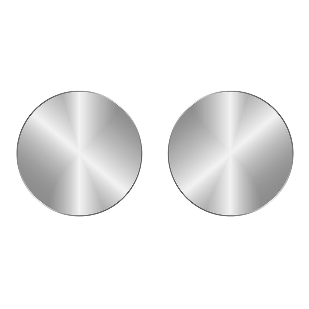 Boucles acier \'Chorégraphie\' argenté - 5 mm (pastille) - [R4852]