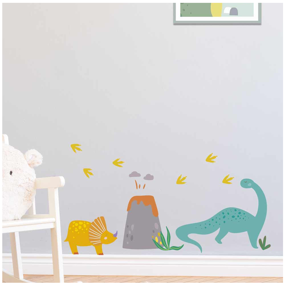 Planche de stickers \'Dinosaures\' multicolore - 50x70 cm - [A1559]