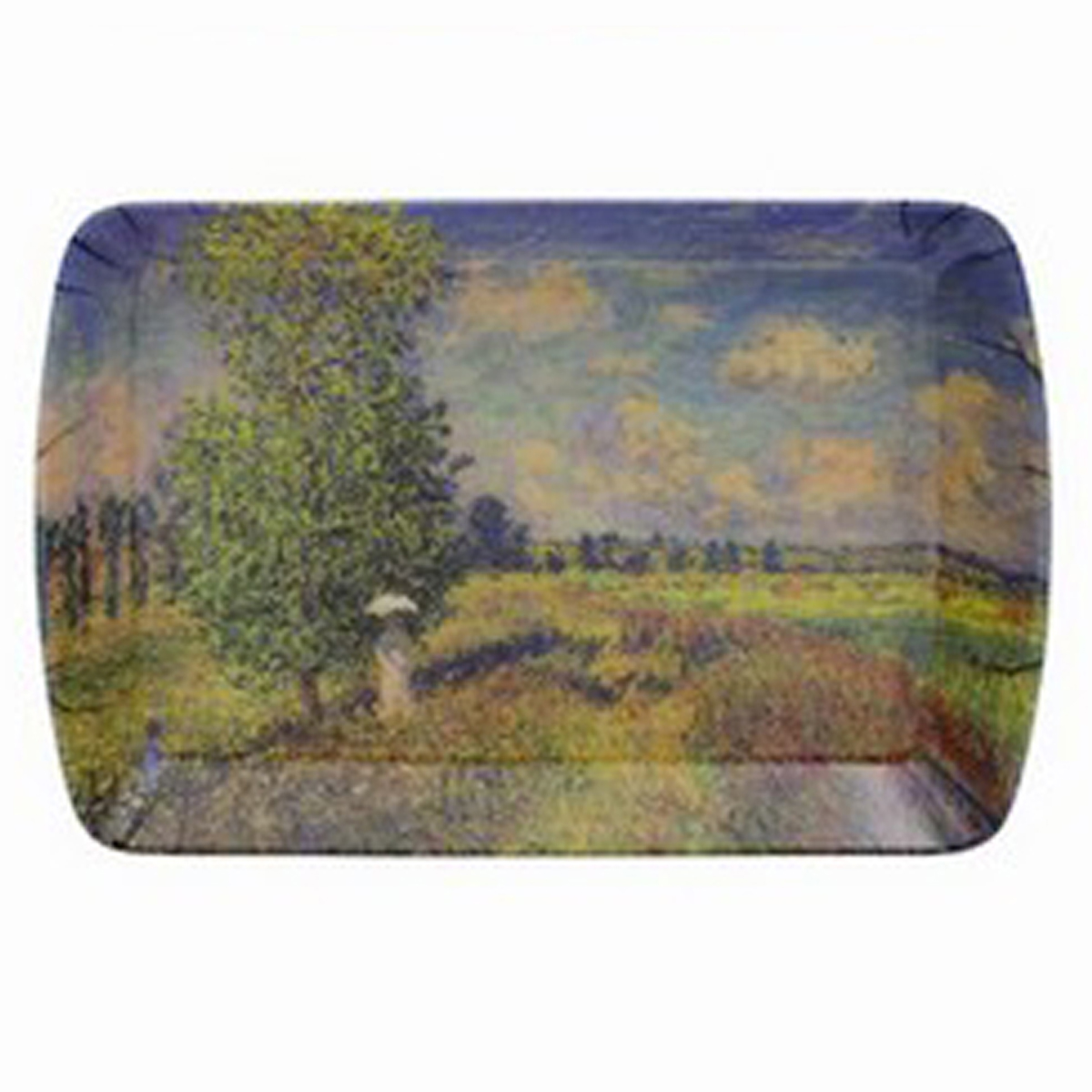 Petit plateau \'Claude Monet\' L\'été, champ de coquelicots - 23x15 cm - [A2636]