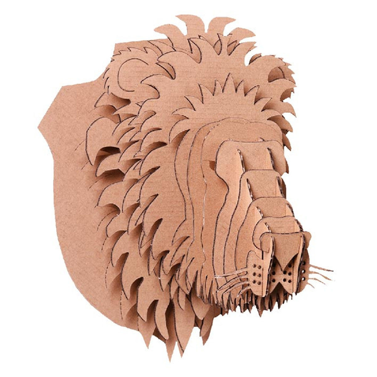 Figurine carton 3D \'Lion\' - planches 30x30 cm - [A2708]