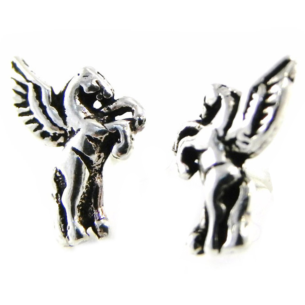 Boucles Argent \'Pégases\'  - [C7565]