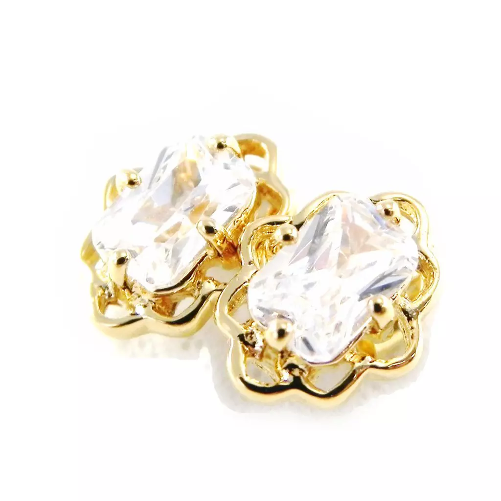 les trésors de lily Boucles 'Dentelle' Blanc [D3276]