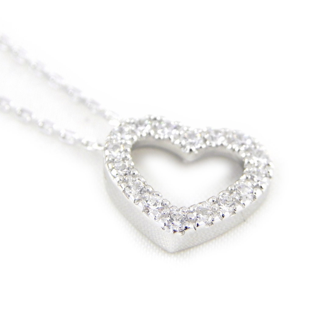 Collier Argent \'Love Sublime\' Blanc - [F0115]