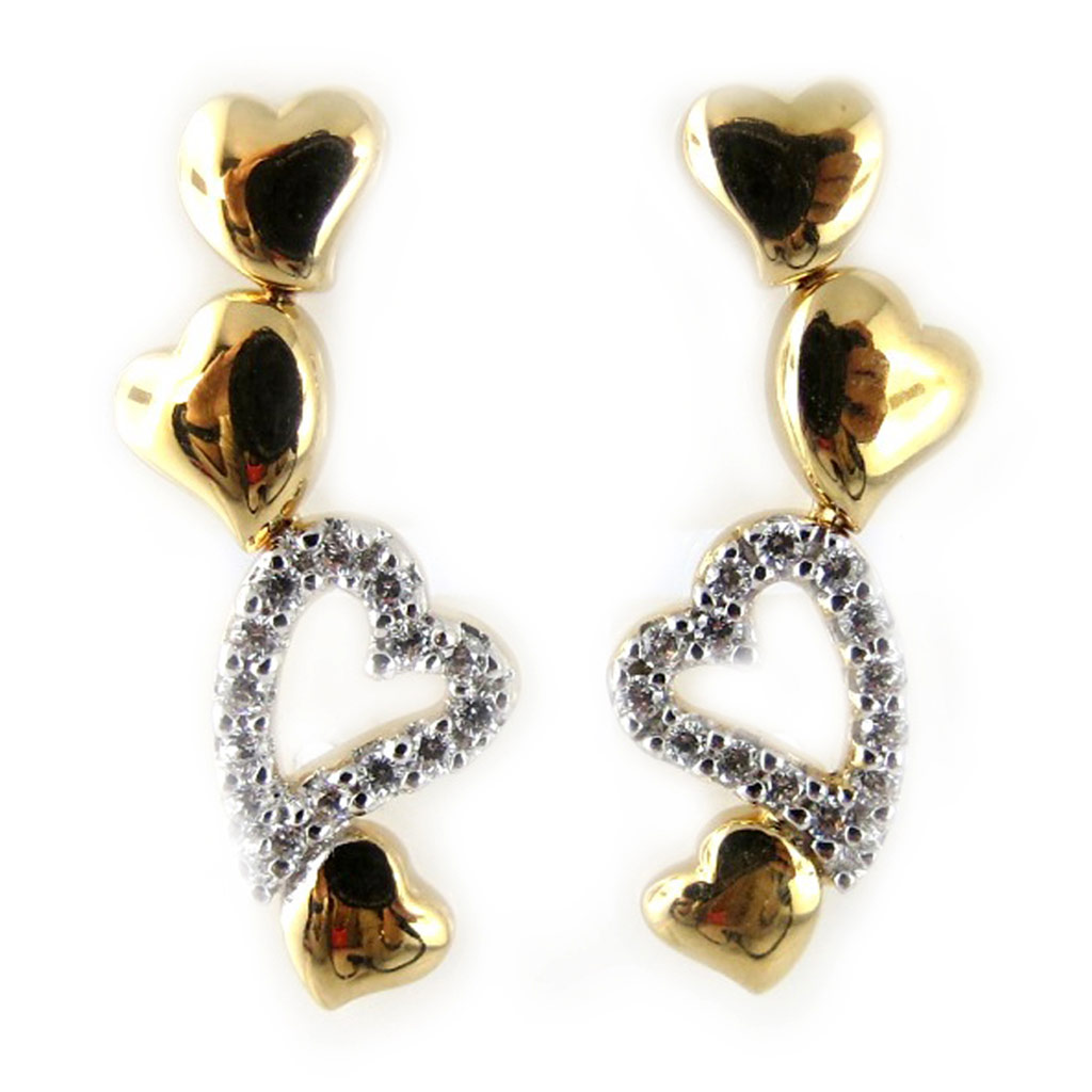 Boucles plaqué or \'Hymne à l\'Amour\'  - [F7171]