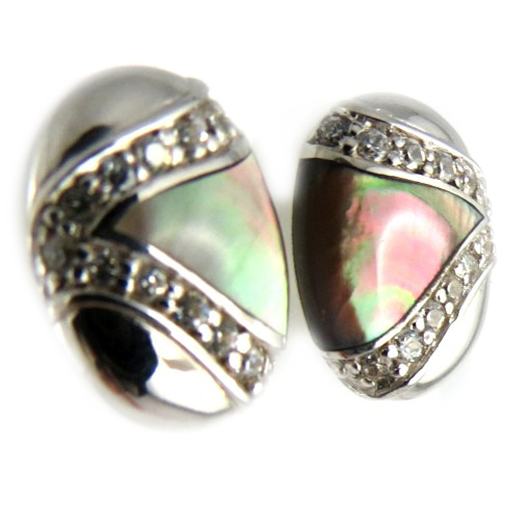 Boucles Argent \'Rêve en Nacre\' abalone - [F7188]