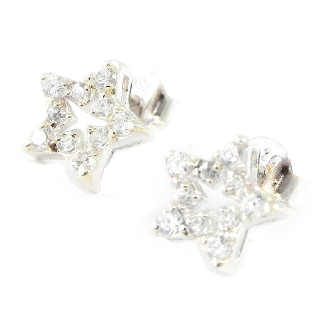 Boucles Argent \'Etoiles\'  - [G1944]