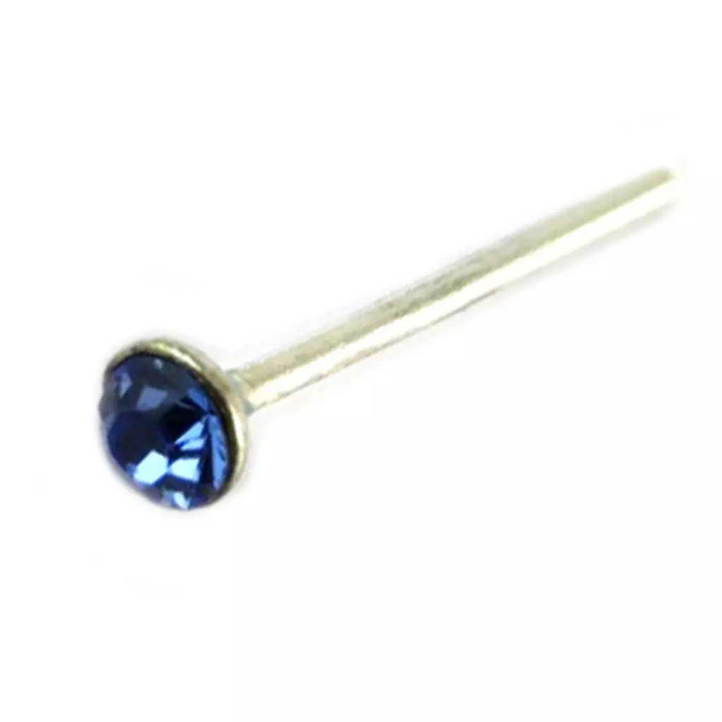 les trésors de lily Stud Argent 'Cristal' bleu [G2104]
