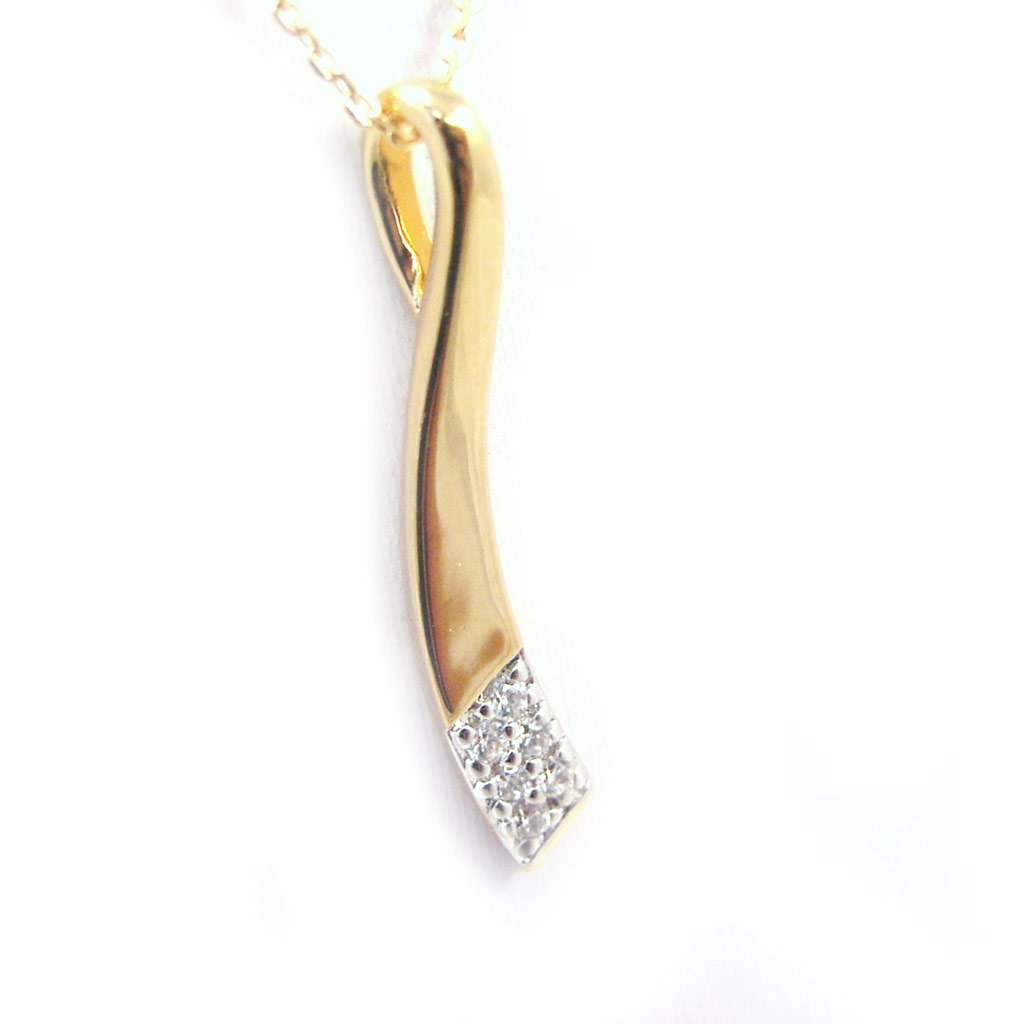 Collier Plaqué Or \'Câlin\' blanc - [G2284]