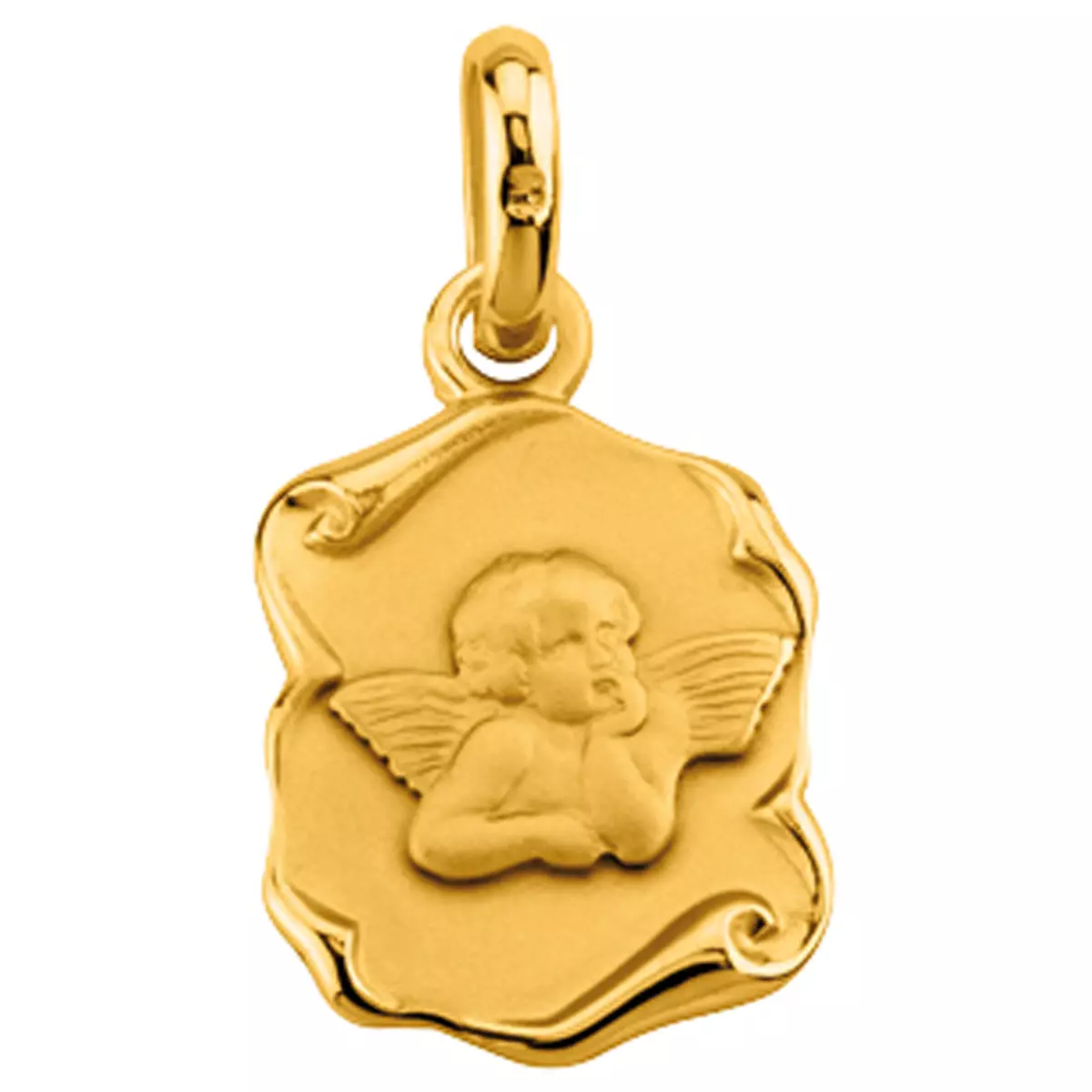 les trésors de lily Pendentif Plaqué Or 'Petit Ange' Doré [G2420]