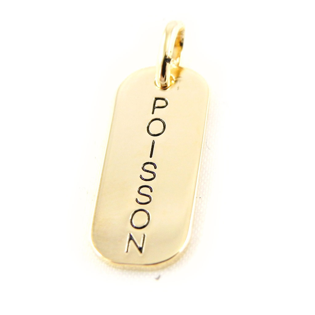Pendentif plaqué or \'Poisson\'  - [H2667]