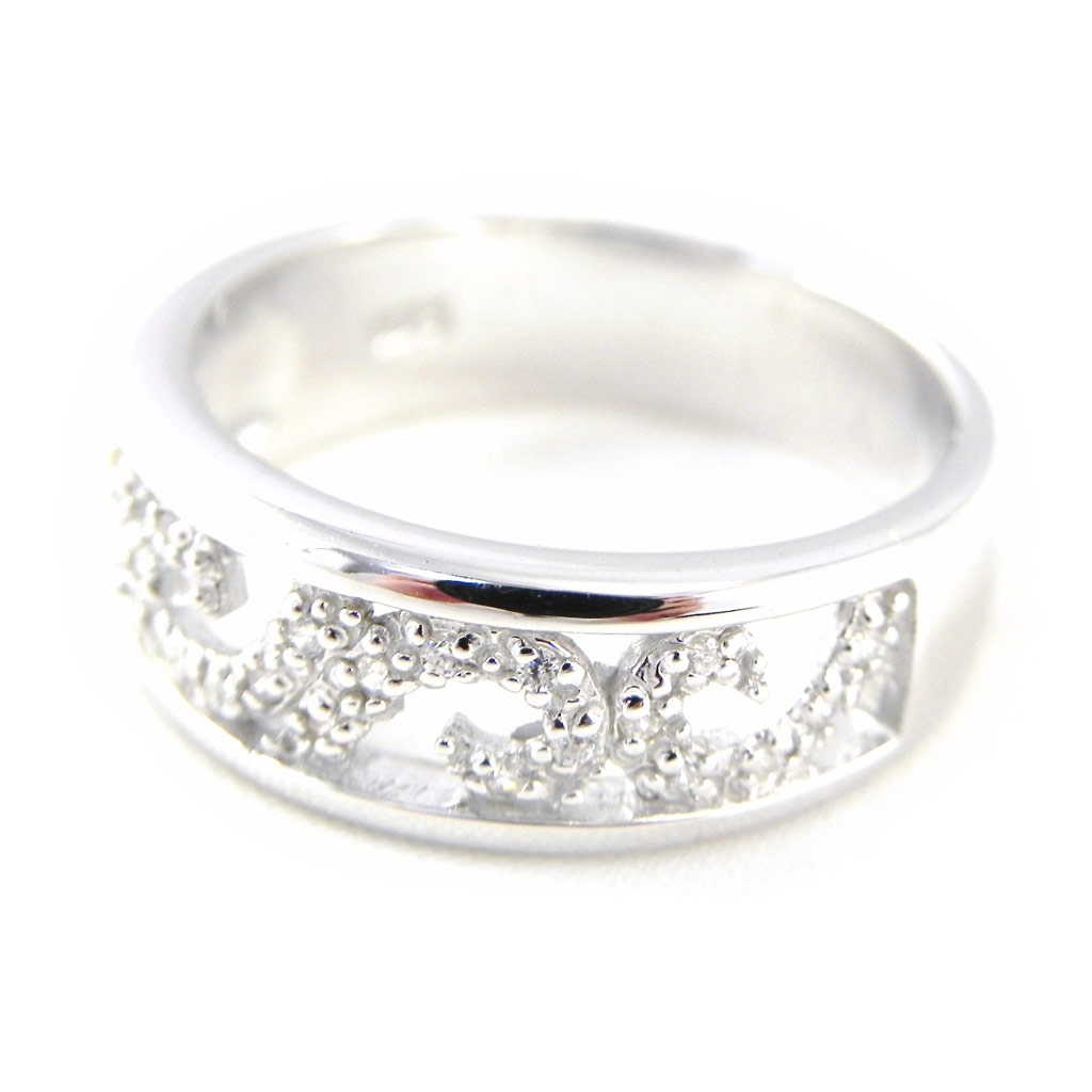 Bague Argent \'Scarlett\' blanc - [H2881]