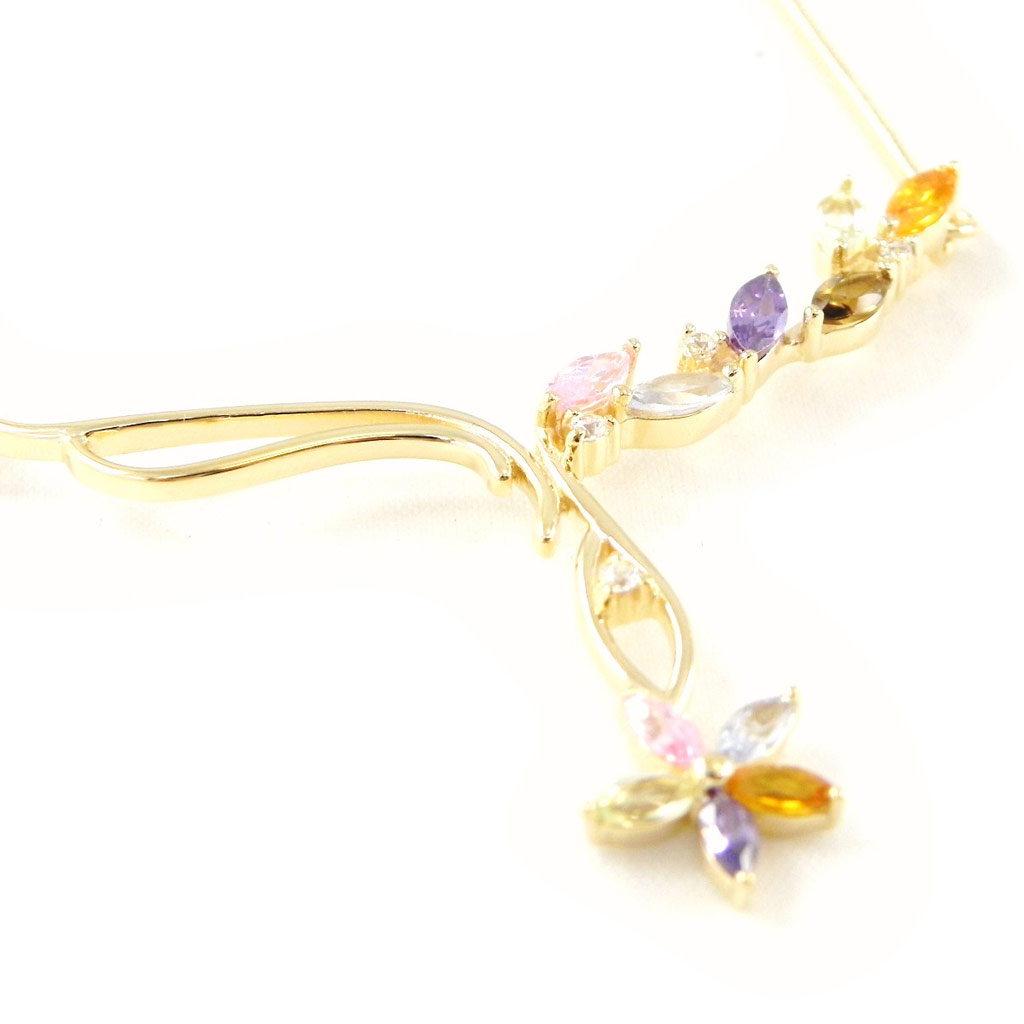 Collier Plaqué Or \'Scarlett\' multicolore - [H2902]
