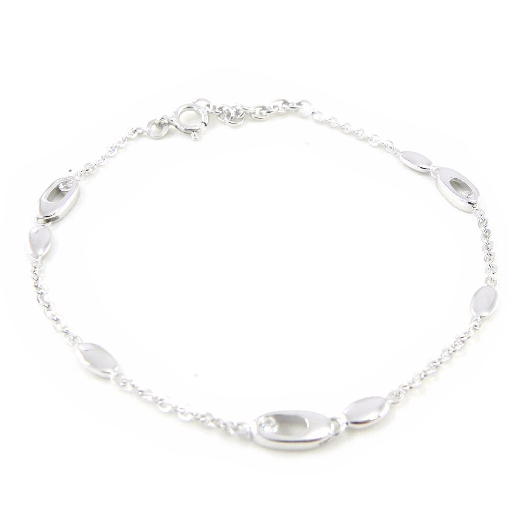 Bracelet Argent \'Câlin\' blanc - [H3283]