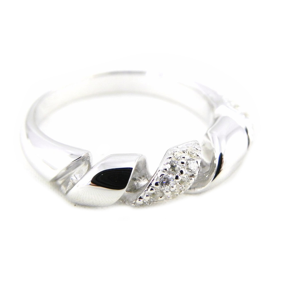 Bague Argent \'Scarlett\' blanc - [H3893]
