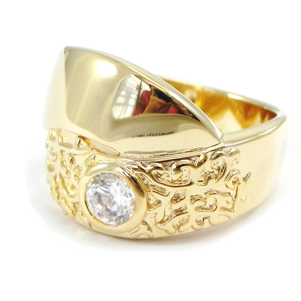Bague plaqué or \'Songes\' blanc - [I3248]