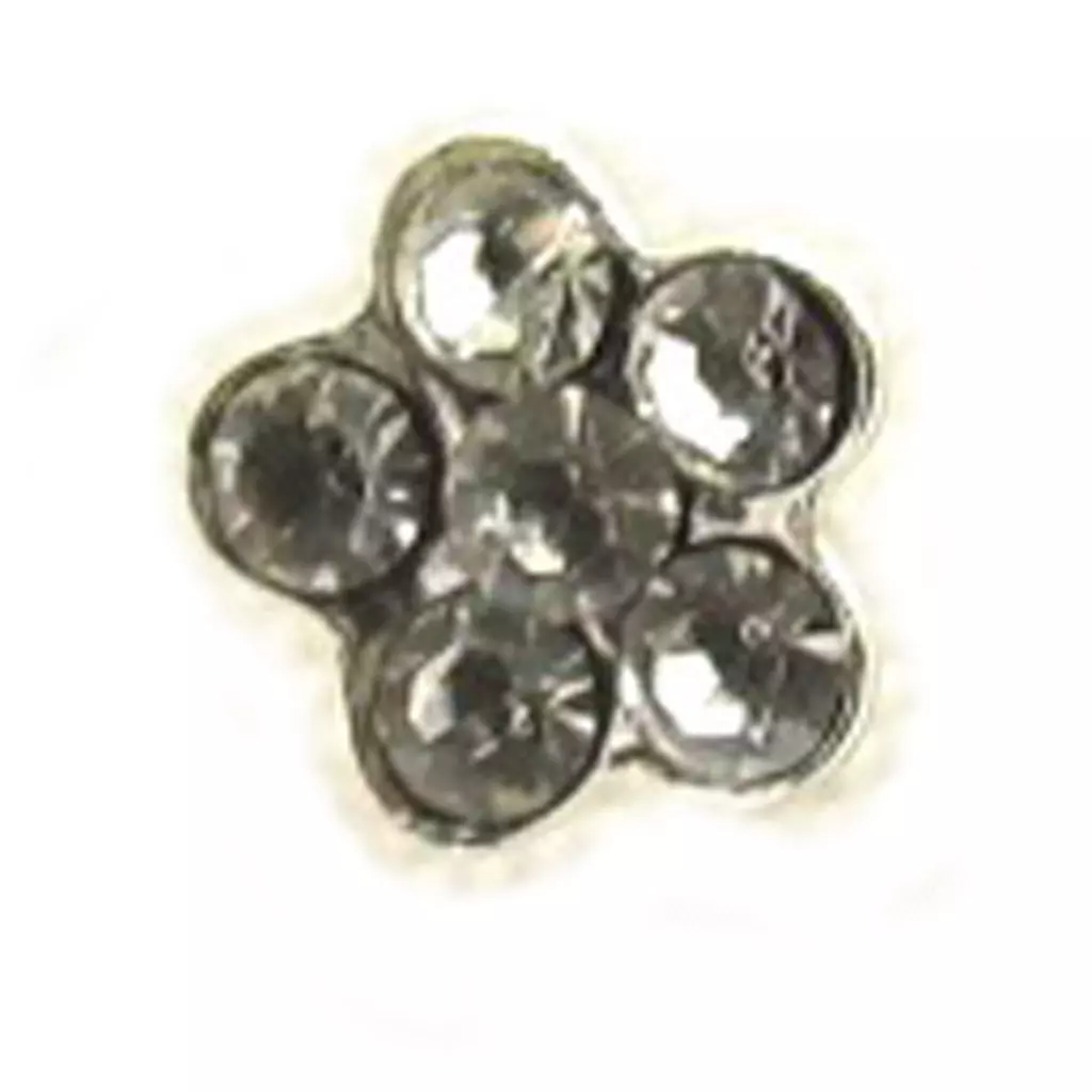 les trésors de lily Stud Argent 'Flora' blanc [K5277]