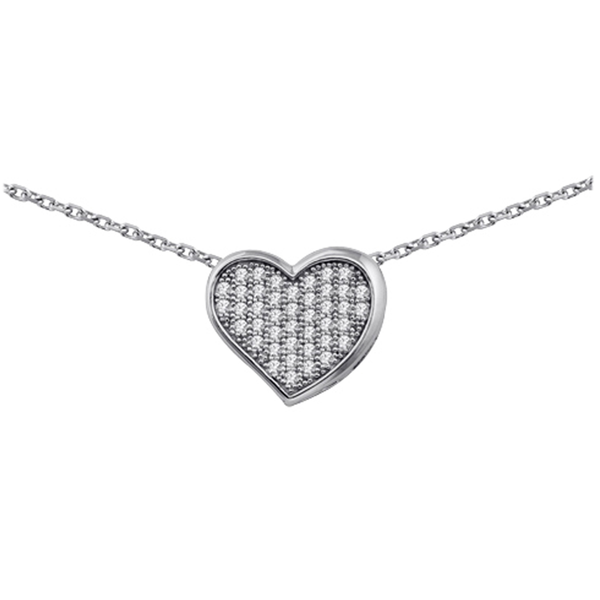 Collier argent \'Love\' blanc - [K6305]
