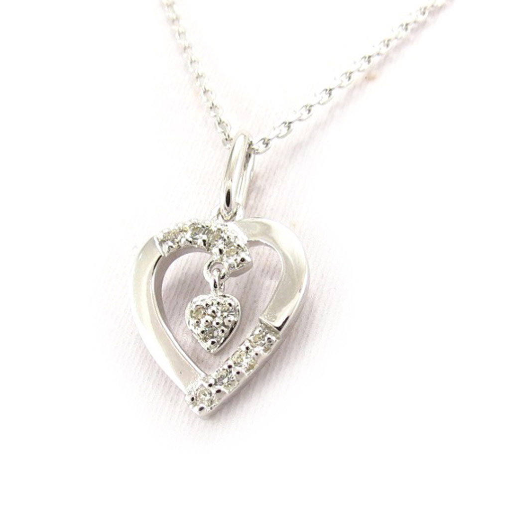 Collier argent \'Love\' blanc - [K6309]