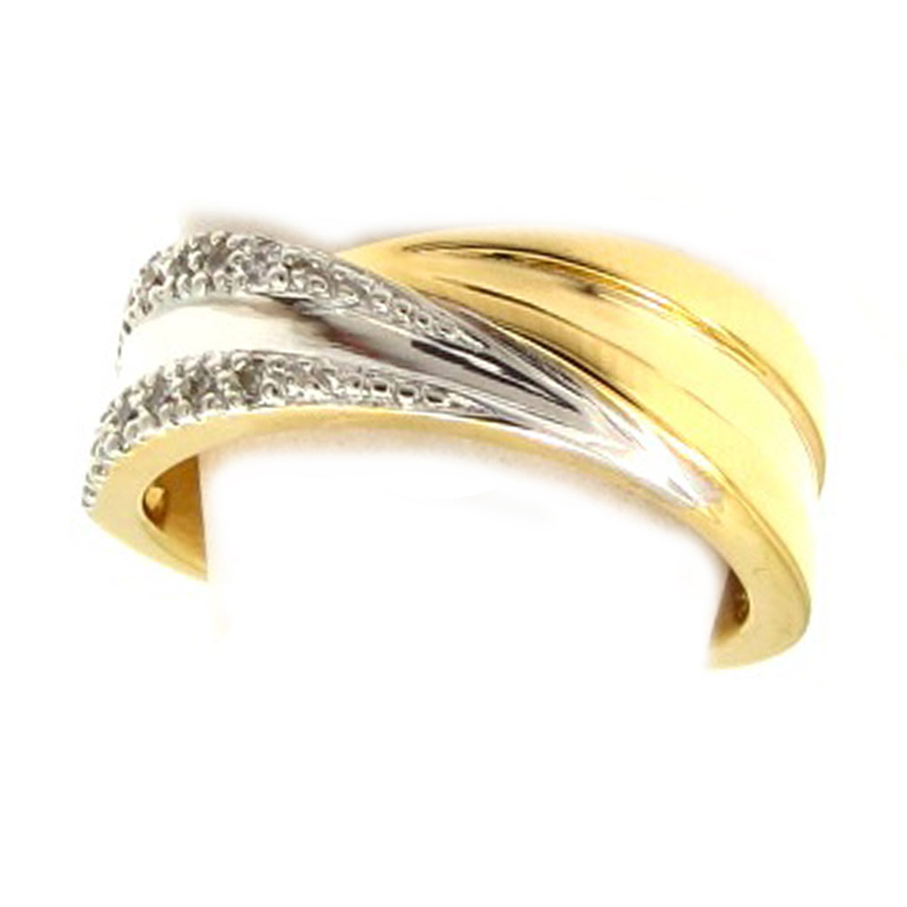 Bague Plaqué Or \'Scarlett\' 2 tons - [K6357]