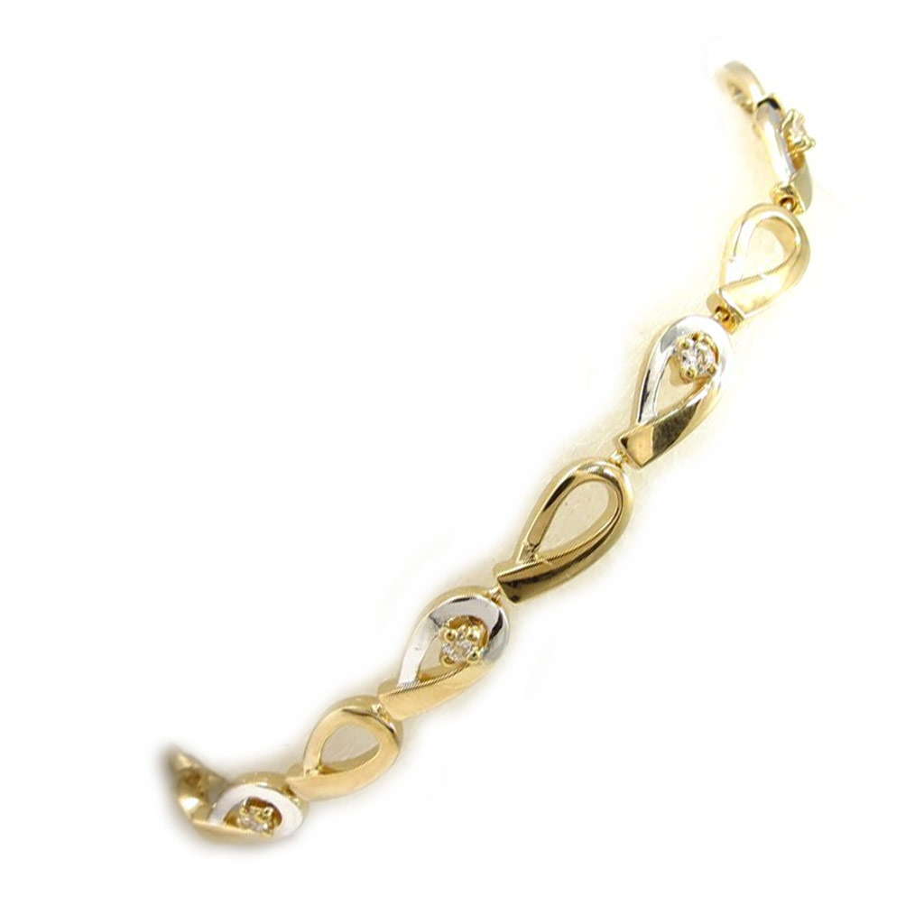 Bracelet Plaqué Or \'Câlin\' 2 tons - [K6362]