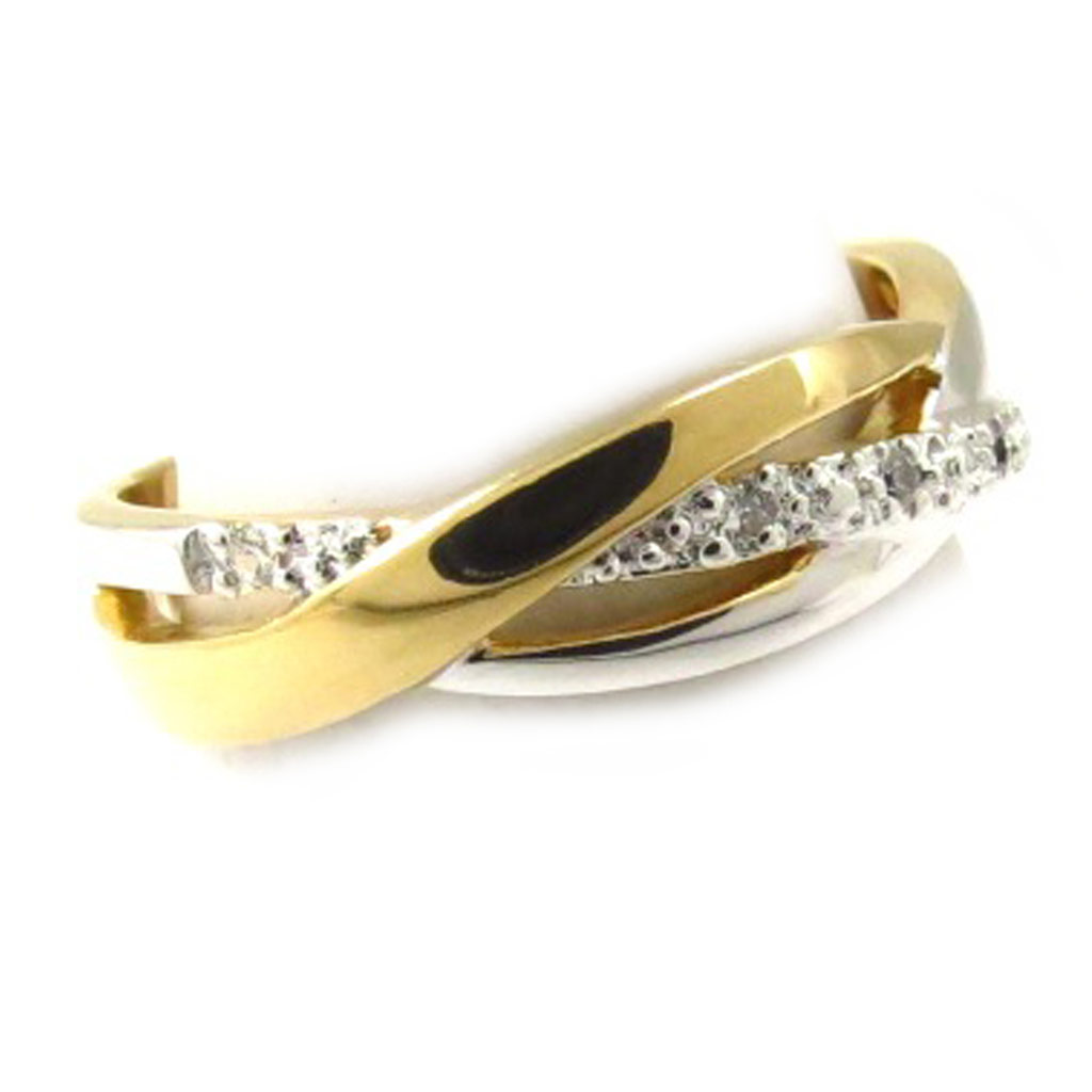 Bague Plaqué Or \'Scarlett\' 2 tons - [K6413]