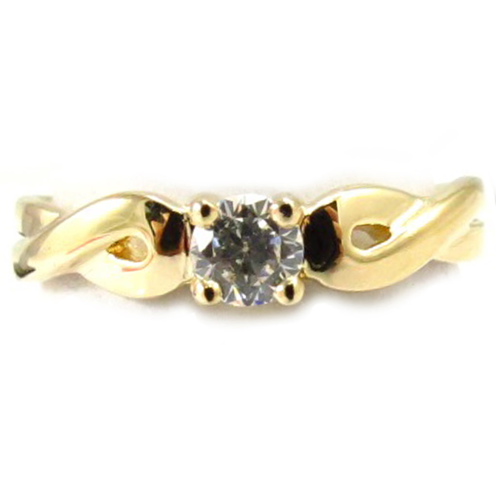 Bague Plaqué Or \'Câlin\'  - [K6438]