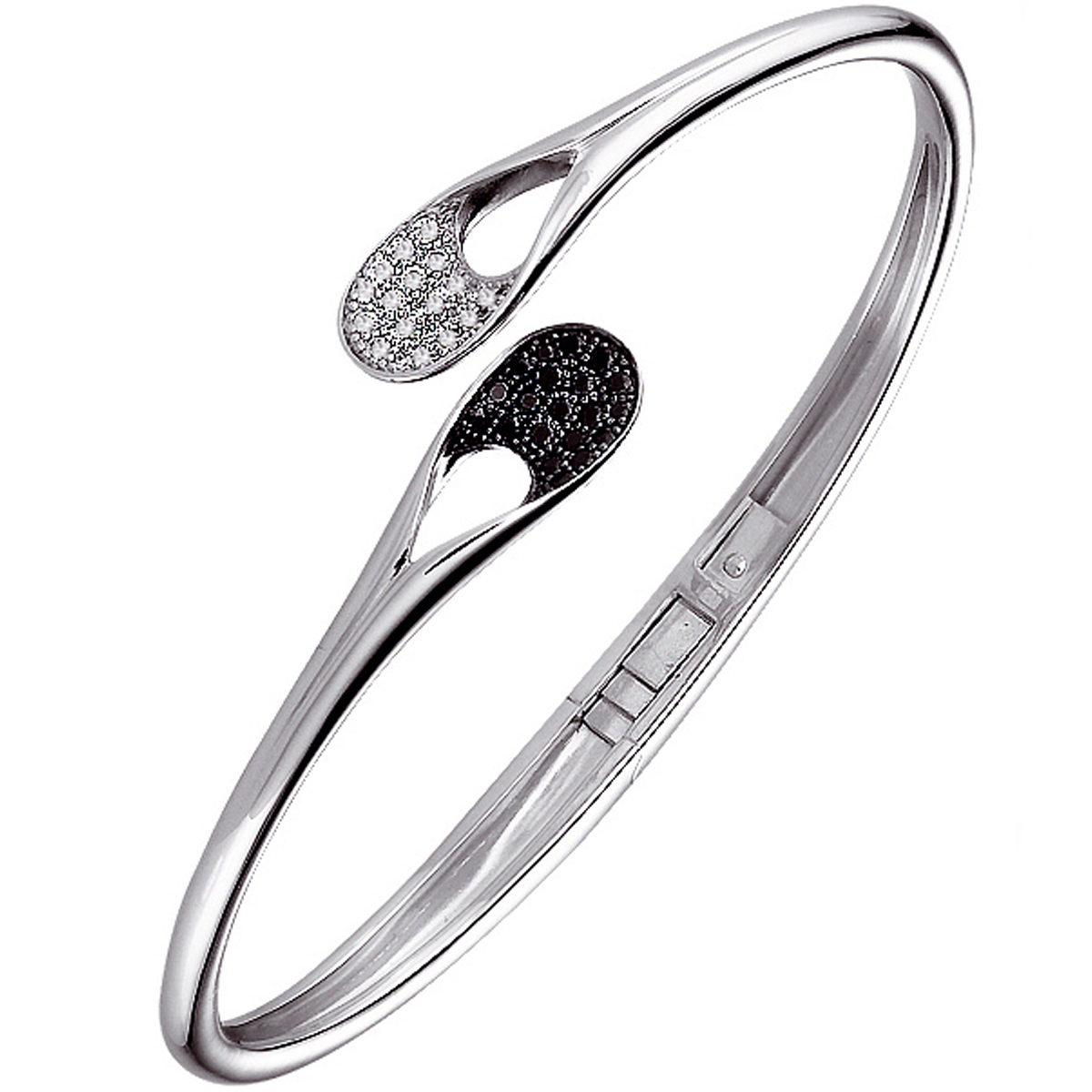 Bracelet Argent \'Scarlett\' blanc noir - [K9622]