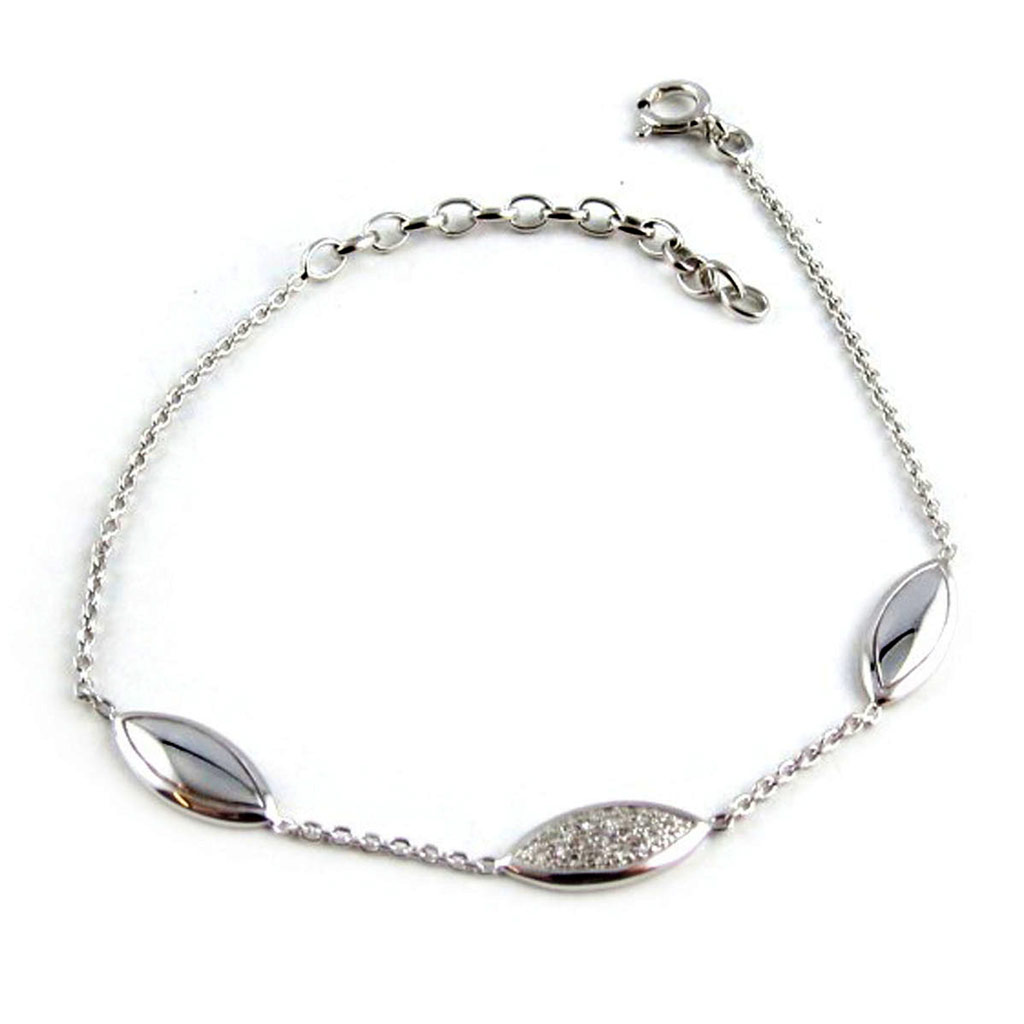 Bracelet Argent \'Déesse\' blanc - [L0073]