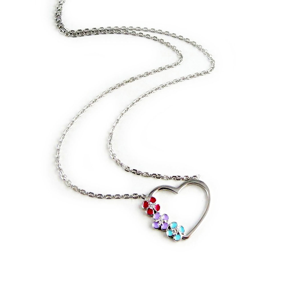 Collier argent \'Iphigénie\' love - [L0155]