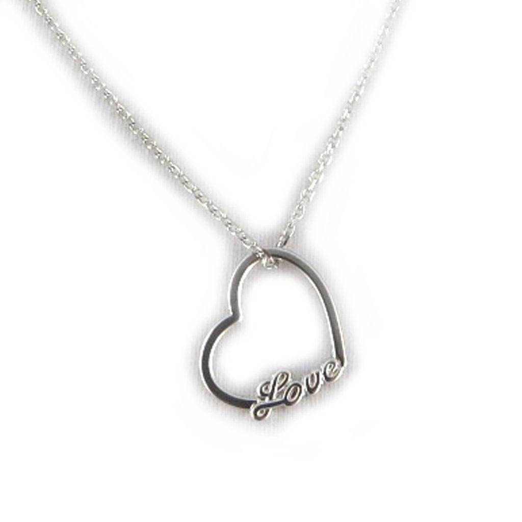 Collier argent \'Love\'  - [L0369]