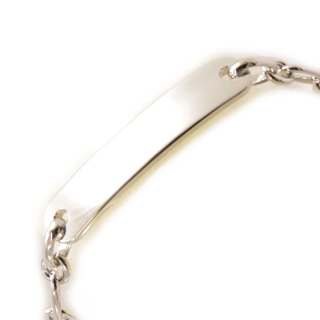 Gourmette argent  \'Identité\' 18 cm 7 mm - [L0673]