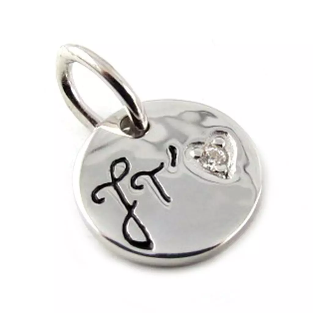 les trésors de lily Pendentif Argent 'Je t'Aime' [L0888]