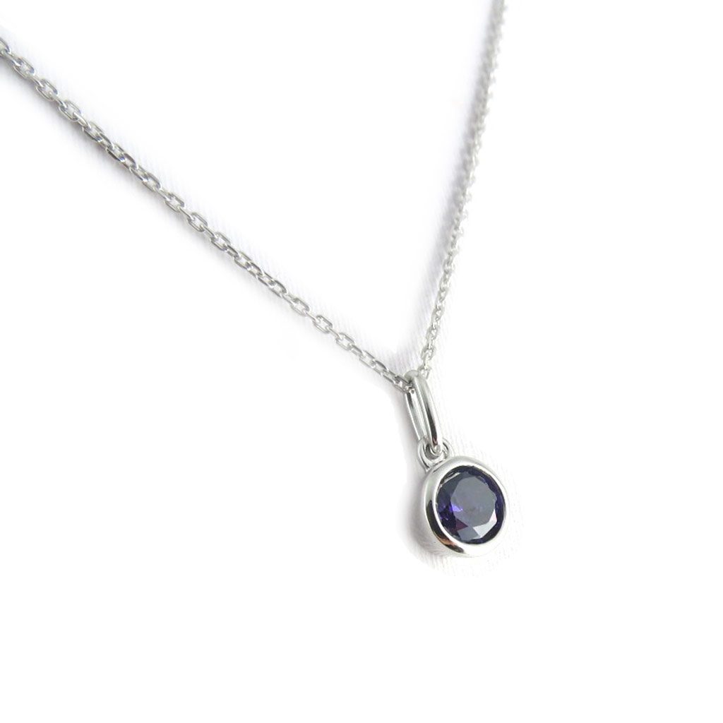 Collier argent \'Unique\' améthyste - [L1310]