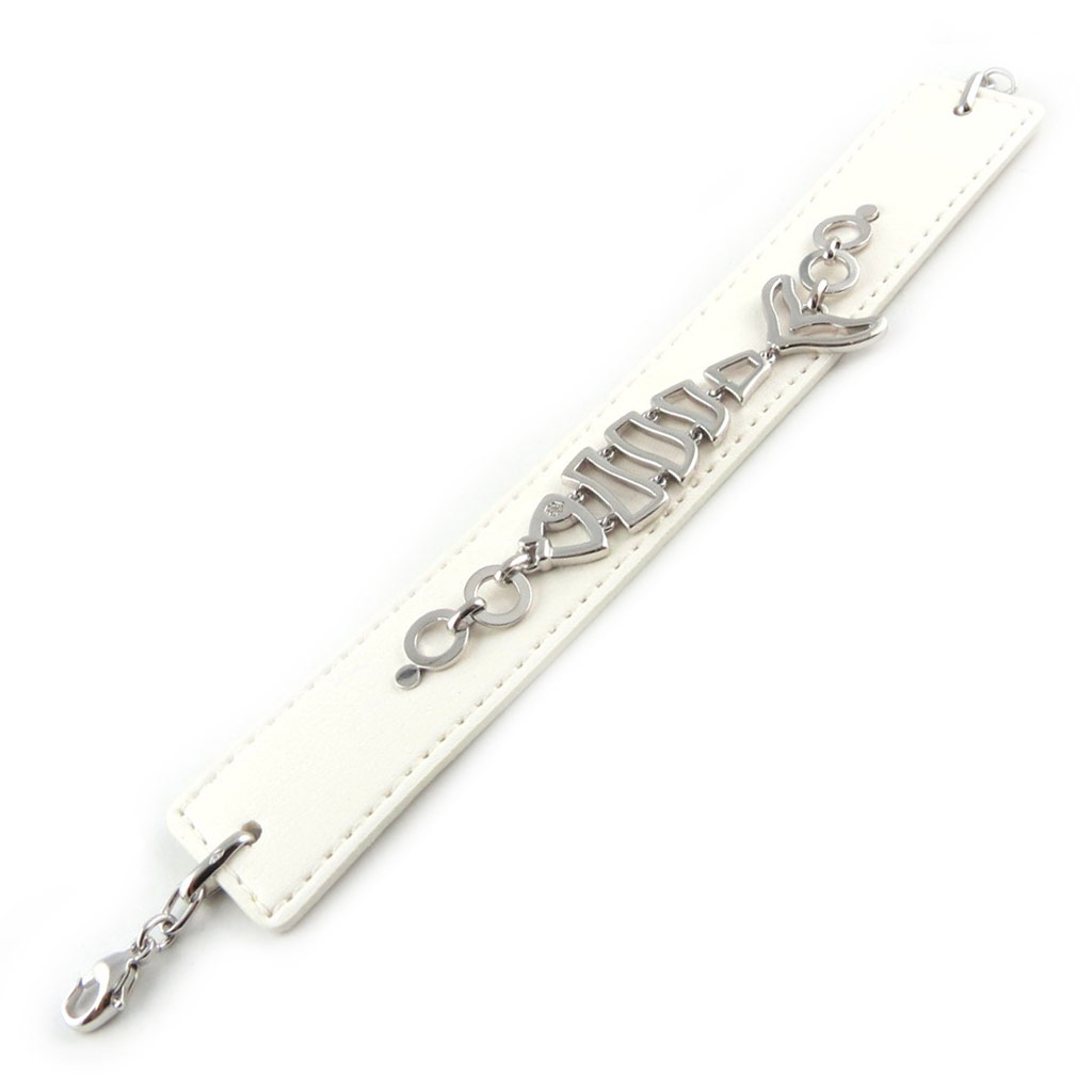 Bracelet Argent \'Poisson Céleste\' blanc ivoire - [L1316]