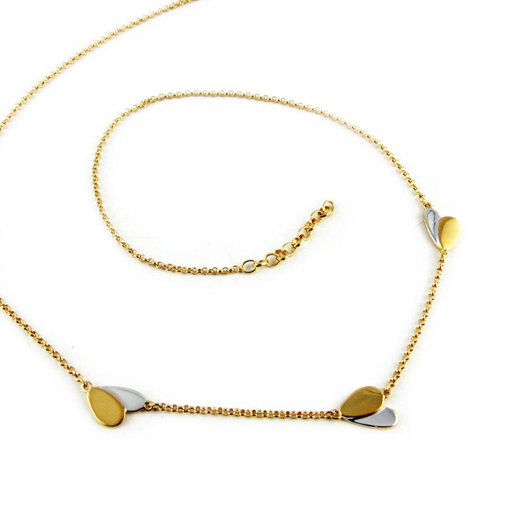 Collier plaqué or \'Love\' 2 tons - [L1745]