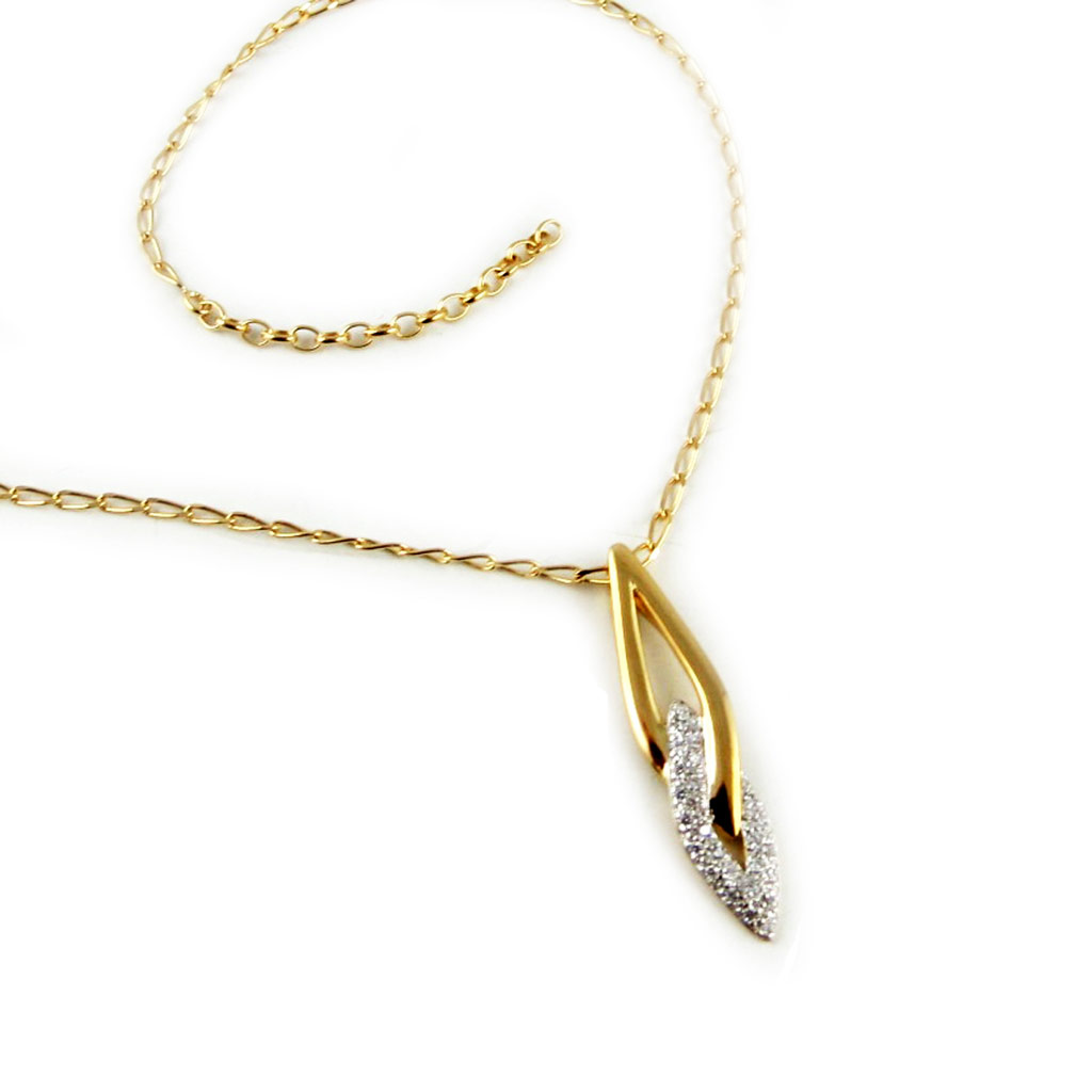 Collier Plaqué Or \'Déesse\' blanc - [L1754]