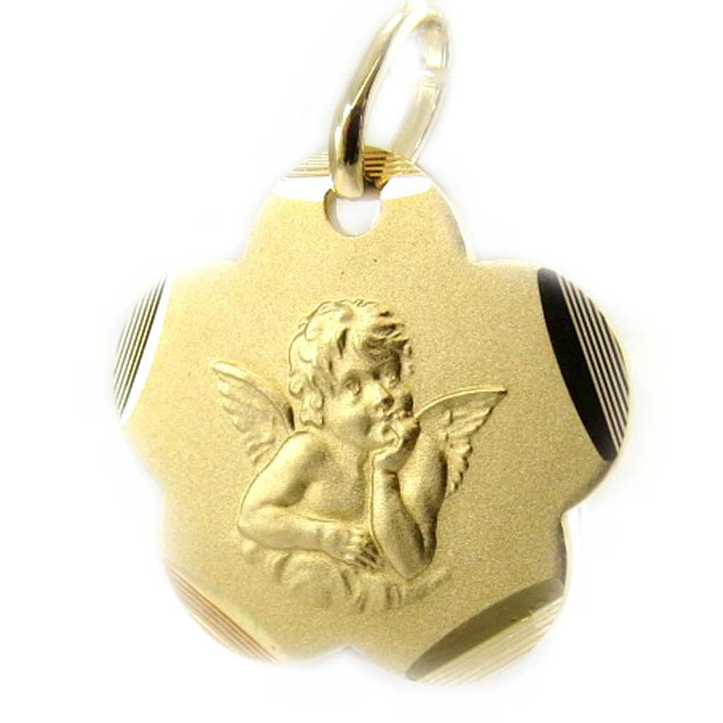 Pendentif plaqué or \'Petit Ange\' doré - [L3050]