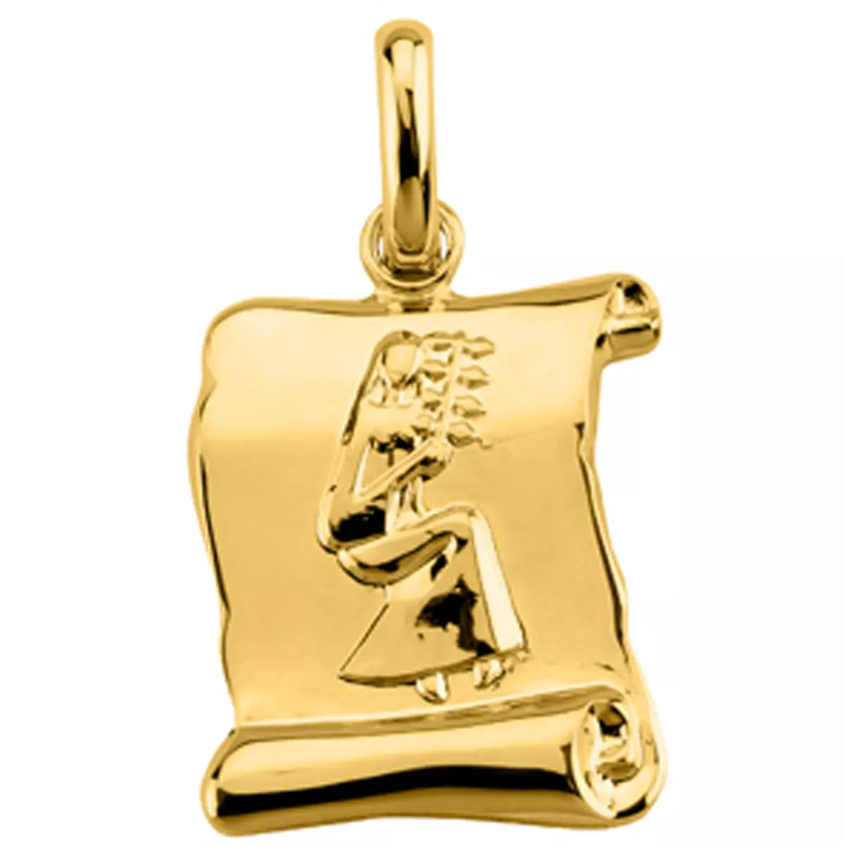les trésors de lily Pendentif plaqué or 'Vierge' [L5319]