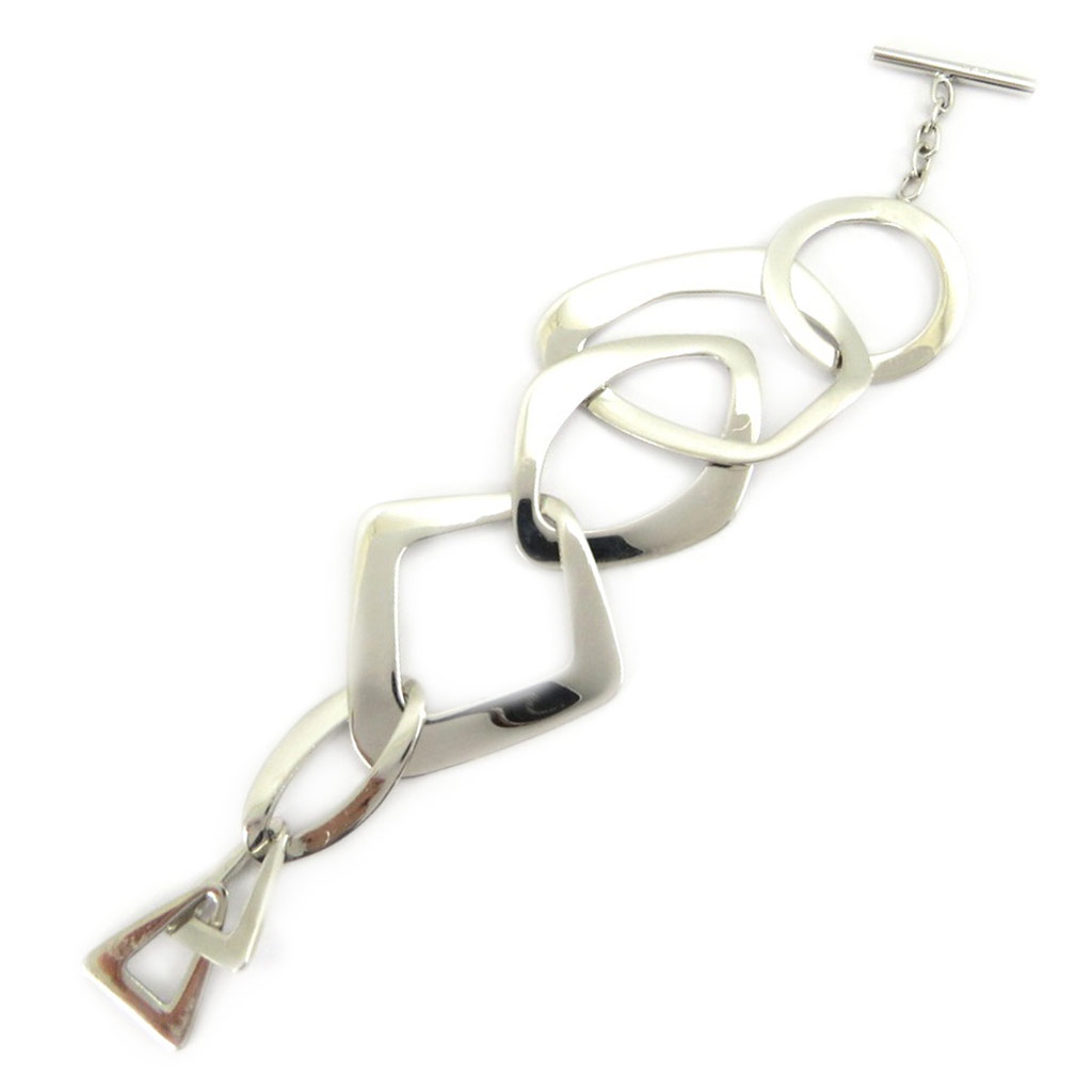 Bracelet argent \'Calypso\' argenté - [L5345]