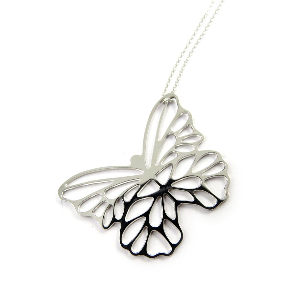 Collier argent \'Papillon Lumière\'  - [L7940]