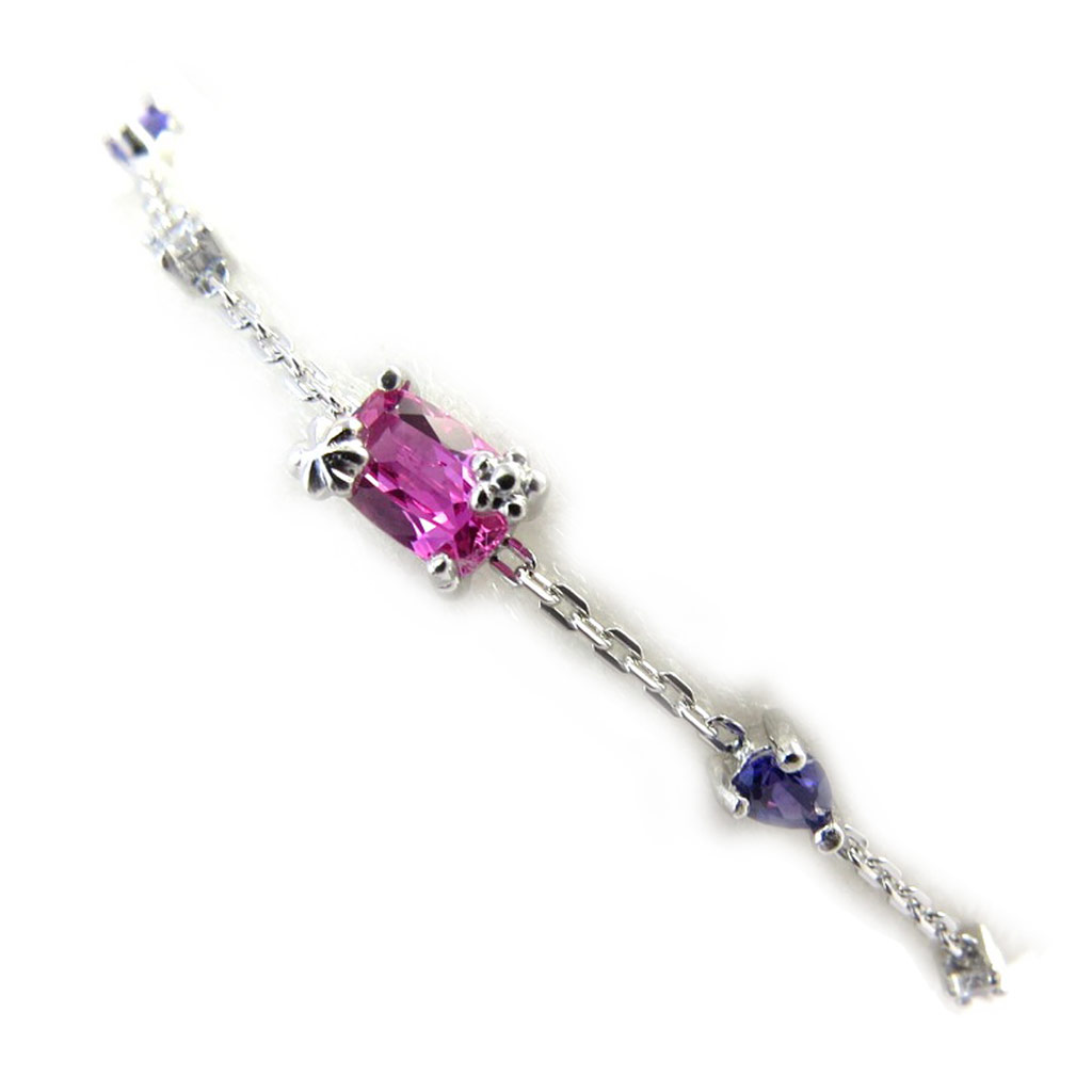 Bracelet Argent \'Scarlett\' rose violet - [M1181]