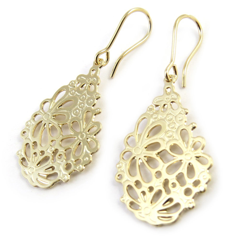 Boucles Plaqué Or \'Carmen\' doré - [M5851]