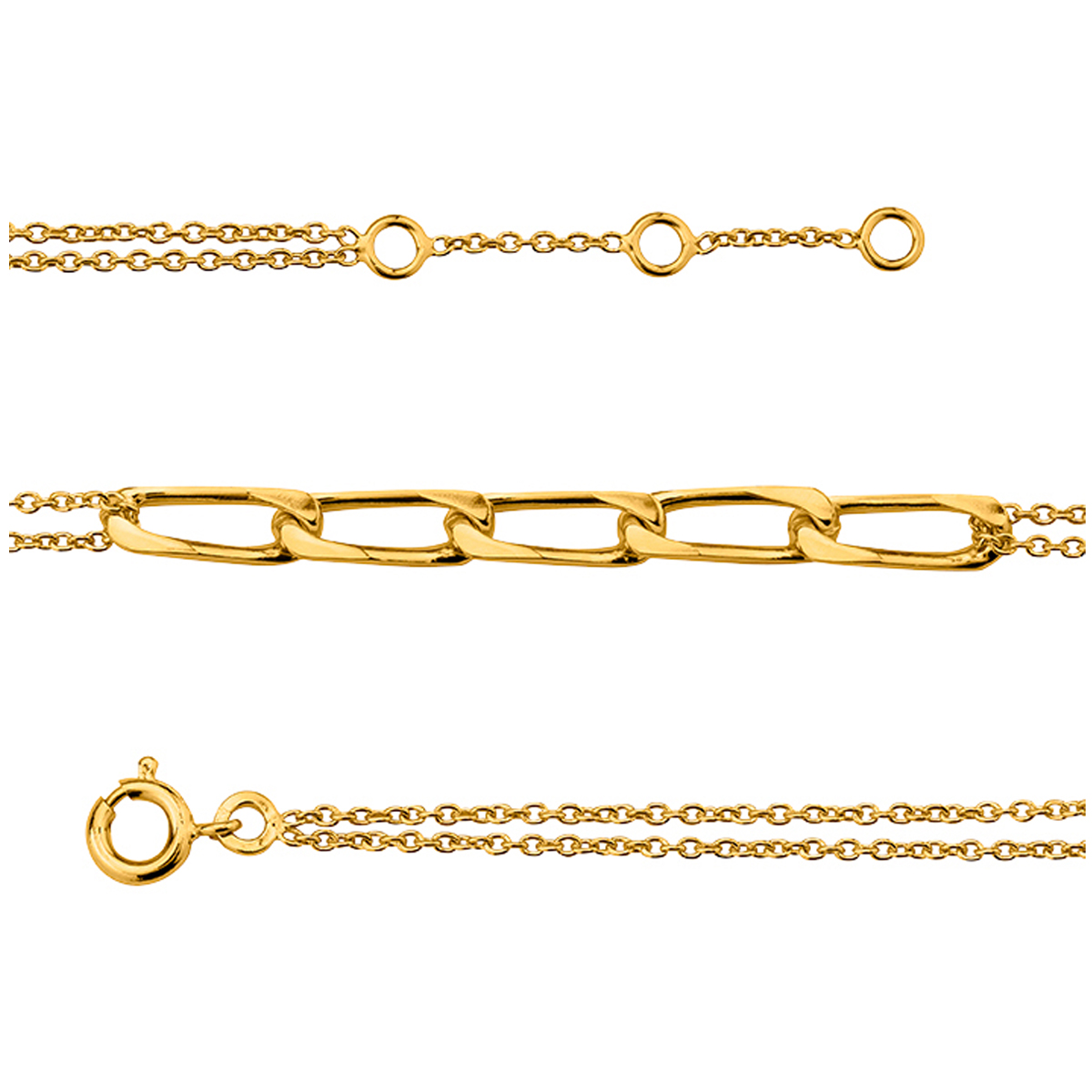 Bracelet plaqué or \'Chorégraphie\'  - [M5852]
