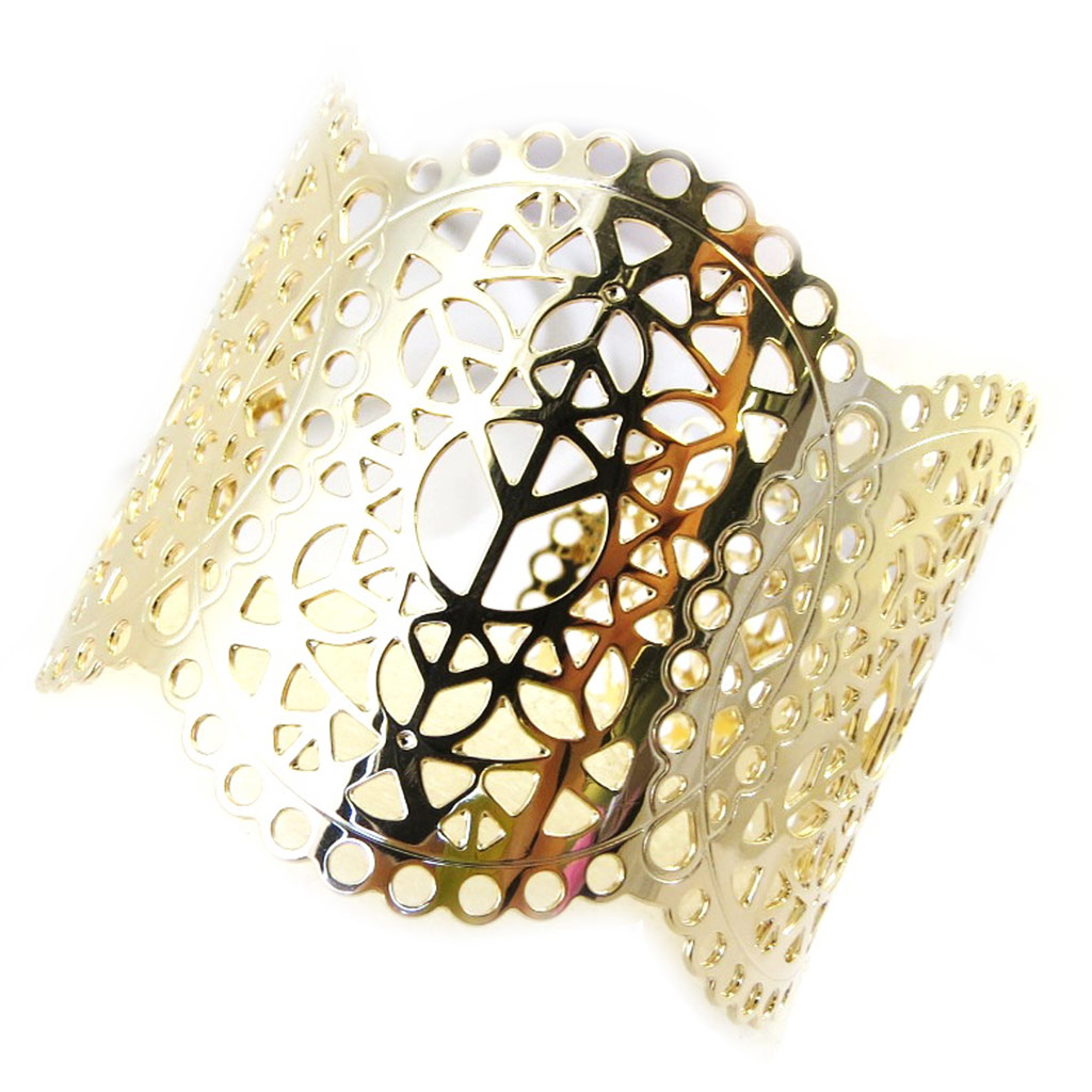 Bracelet plaqué or \'Carmen\' (peace) - [M5888]