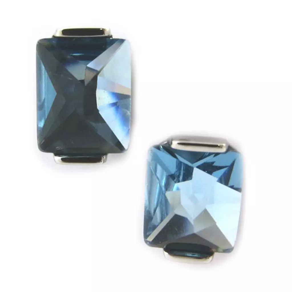 les trésors de lily Boucles acier 'Calypso' bleu [M7181]