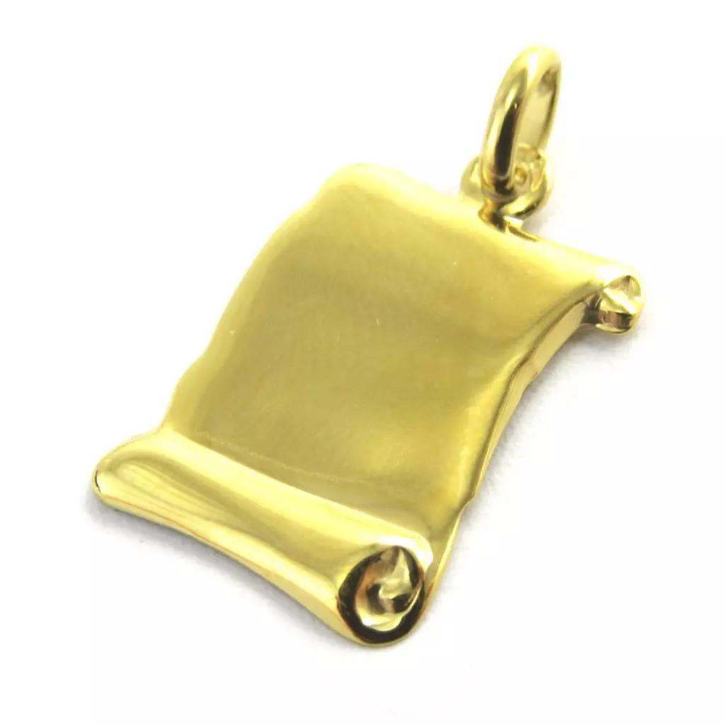 les trésors de lily Pendentif 'Parchemin' (Or 9 carats) 24x14 mm [M8925]