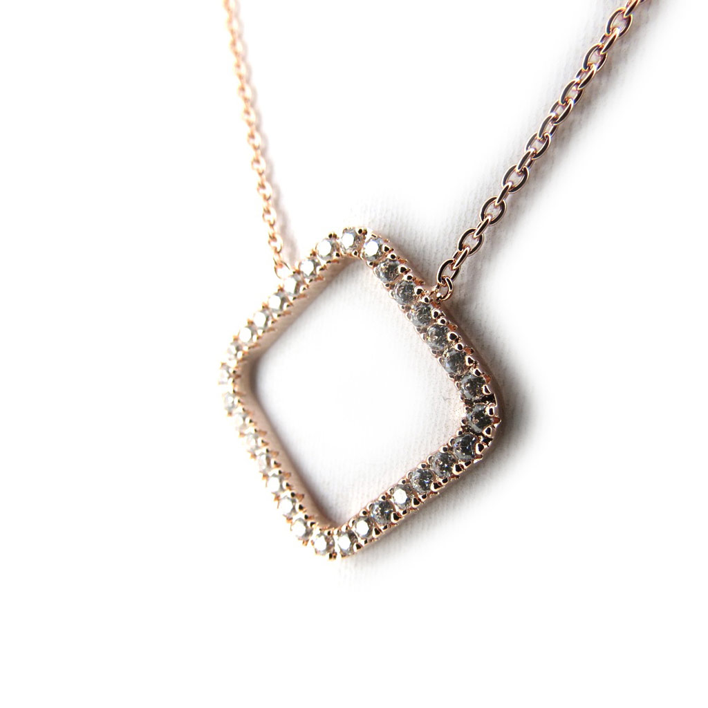 Collier plaqué or \'Sissi\' doré rosé - [N0682]