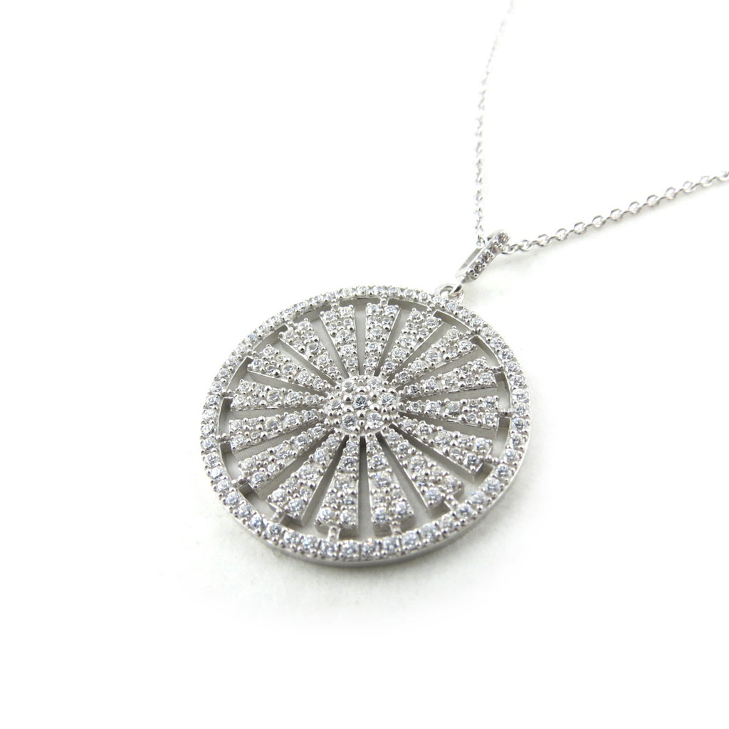 Collier Argent \'Sissi\' Blanc - [N1843]