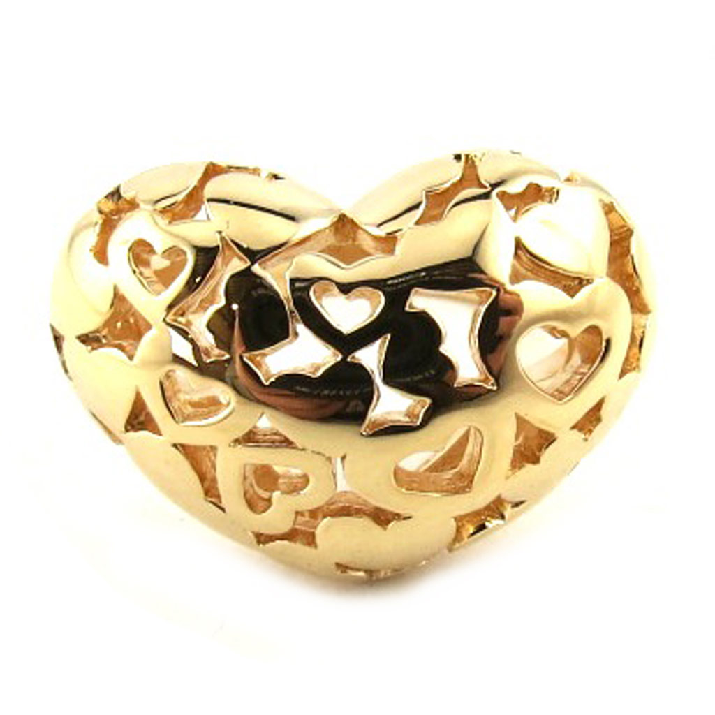 Bague plaqué or \'Love\'  - [N1864]